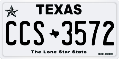 TX license plate CCS3572