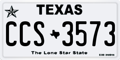 TX license plate CCS3573