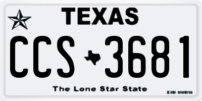TX license plate CCS3681