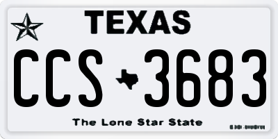 TX license plate CCS3683