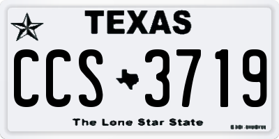 TX license plate CCS3719