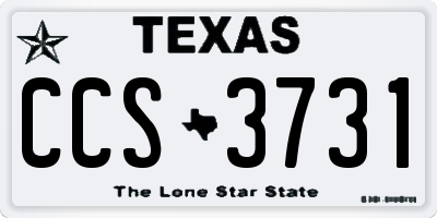 TX license plate CCS3731