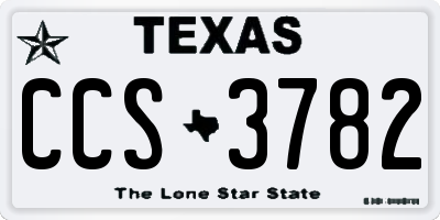 TX license plate CCS3782
