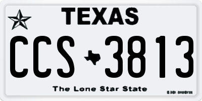 TX license plate CCS3813
