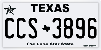 TX license plate CCS3896