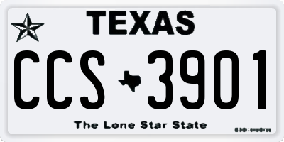 TX license plate CCS3901