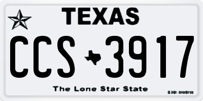 TX license plate CCS3917