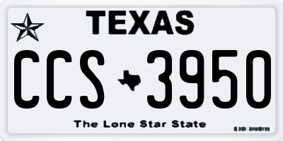 TX license plate CCS3950