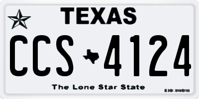 TX license plate CCS4124