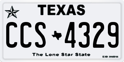 TX license plate CCS4329
