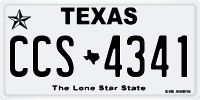 TX license plate CCS4341