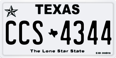 TX license plate CCS4344