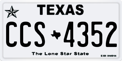 TX license plate CCS4352