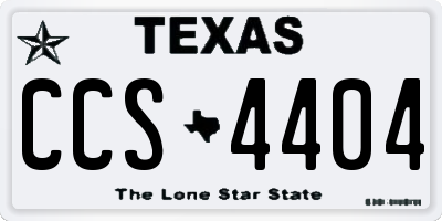 TX license plate CCS4404