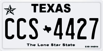 TX license plate CCS4427