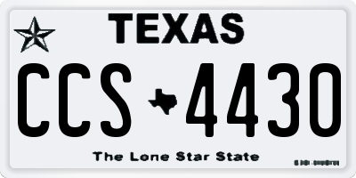 TX license plate CCS4430