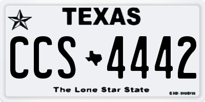 TX license plate CCS4442