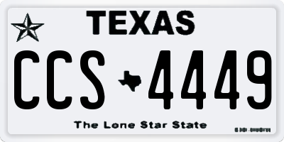 TX license plate CCS4449