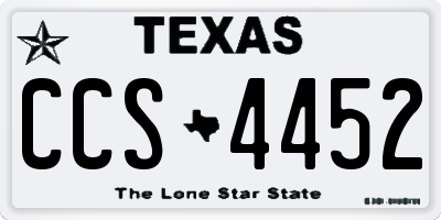 TX license plate CCS4452
