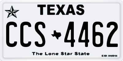 TX license plate CCS4462