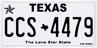 TX license plate CCS4479