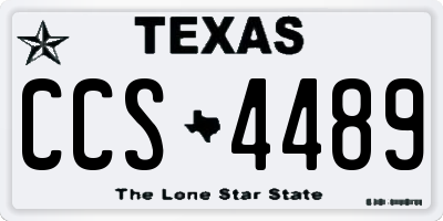TX license plate CCS4489