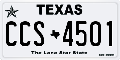 TX license plate CCS4501
