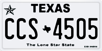 TX license plate CCS4505