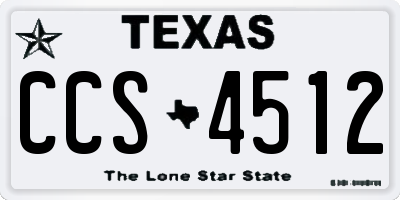 TX license plate CCS4512