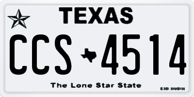 TX license plate CCS4514