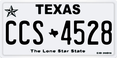 TX license plate CCS4528