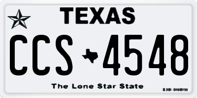 TX license plate CCS4548