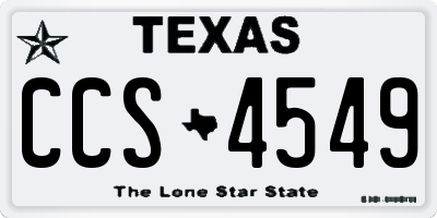 TX license plate CCS4549