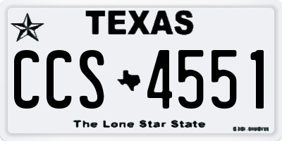 TX license plate CCS4551