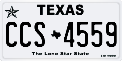 TX license plate CCS4559