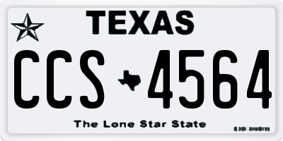 TX license plate CCS4564