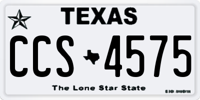 TX license plate CCS4575