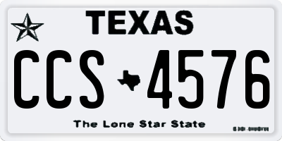 TX license plate CCS4576