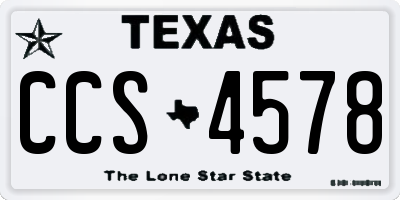 TX license plate CCS4578