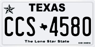 TX license plate CCS4580