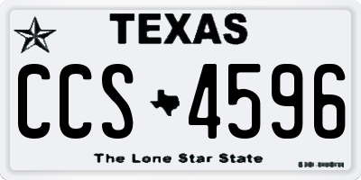 TX license plate CCS4596