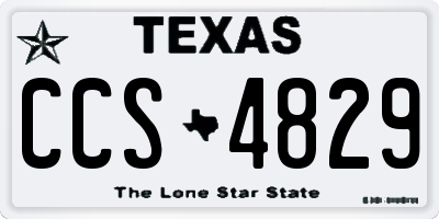 TX license plate CCS4829