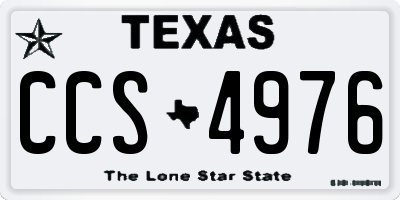 TX license plate CCS4976