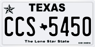 TX license plate CCS5450