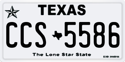 TX license plate CCS5586
