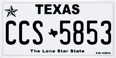 TX license plate CCS5853