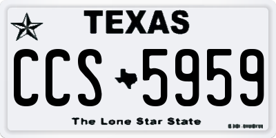 TX license plate CCS5959