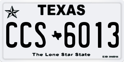 TX license plate CCS6013