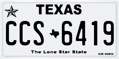 TX license plate CCS6419