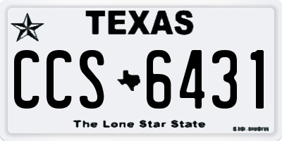 TX license plate CCS6431